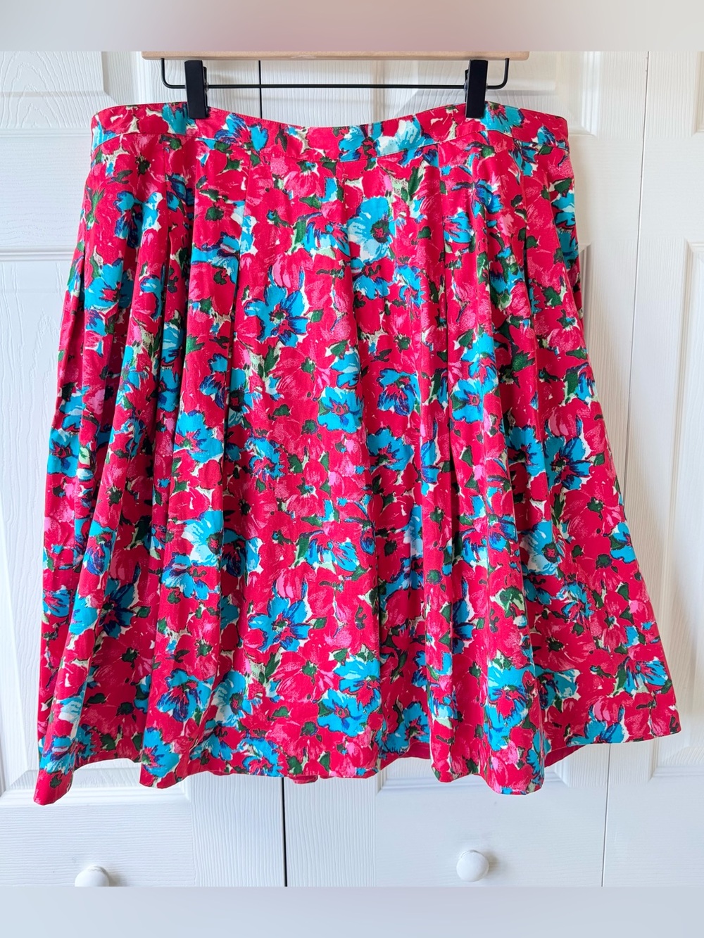 Talbots Colorful Floral Skirt Size 18W Preppy Feminine Twee Romantic Bloomcore